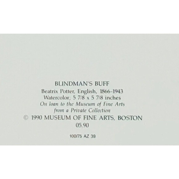 Museum Of Fine Arts Boston Blindman’s Buff Beatrix Potter 20 Notecards Envelopes - Picture 3 of 7